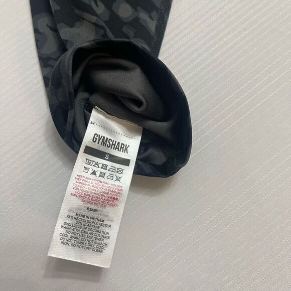 GYMSHARK Grey Black Camo Camouflage Training Leggings Size Small - Picture 5 of 10